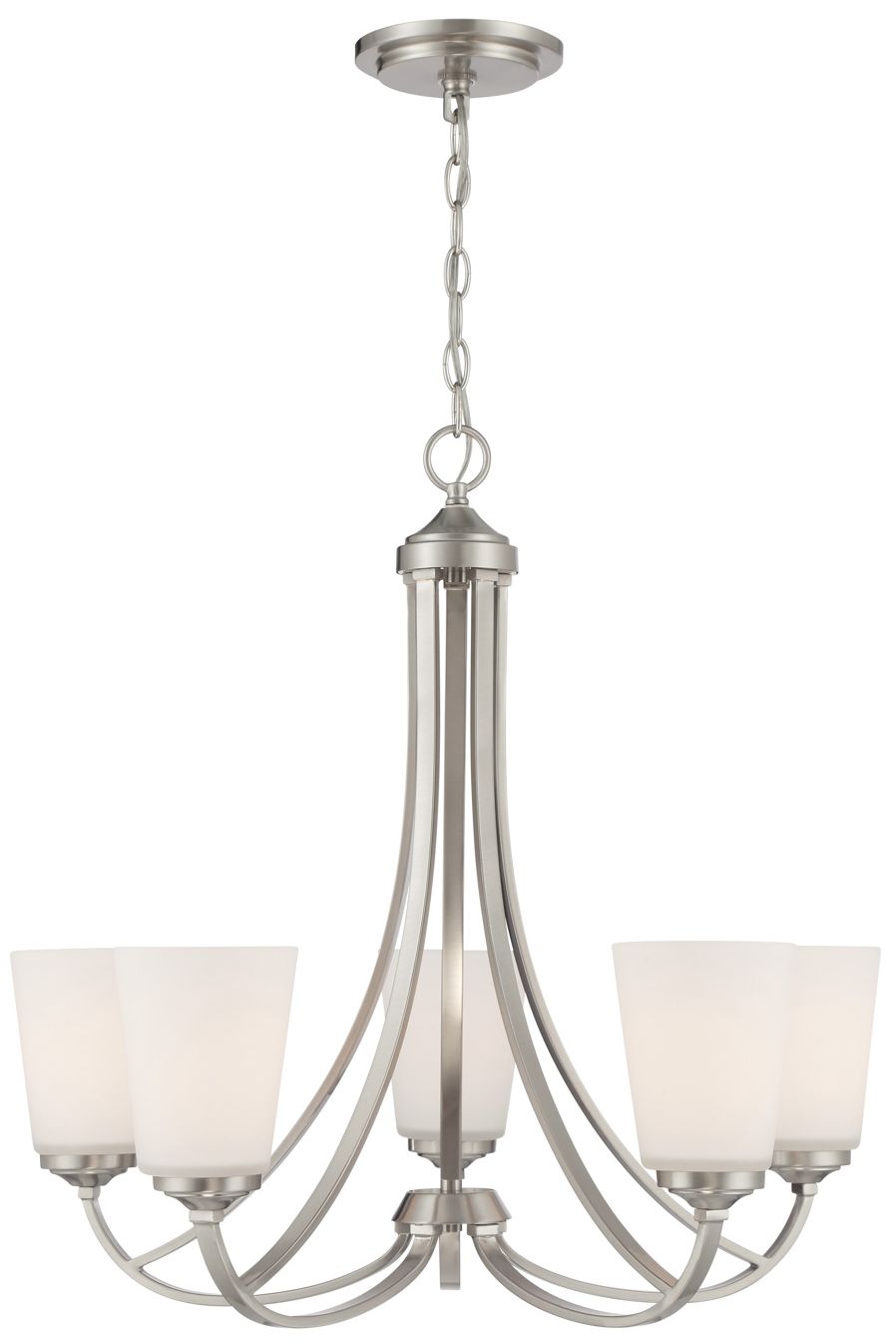 Image 6 Minka-Lavery Overland Park 26" Wide 5-Light Brushed Nickel Chandelier more views