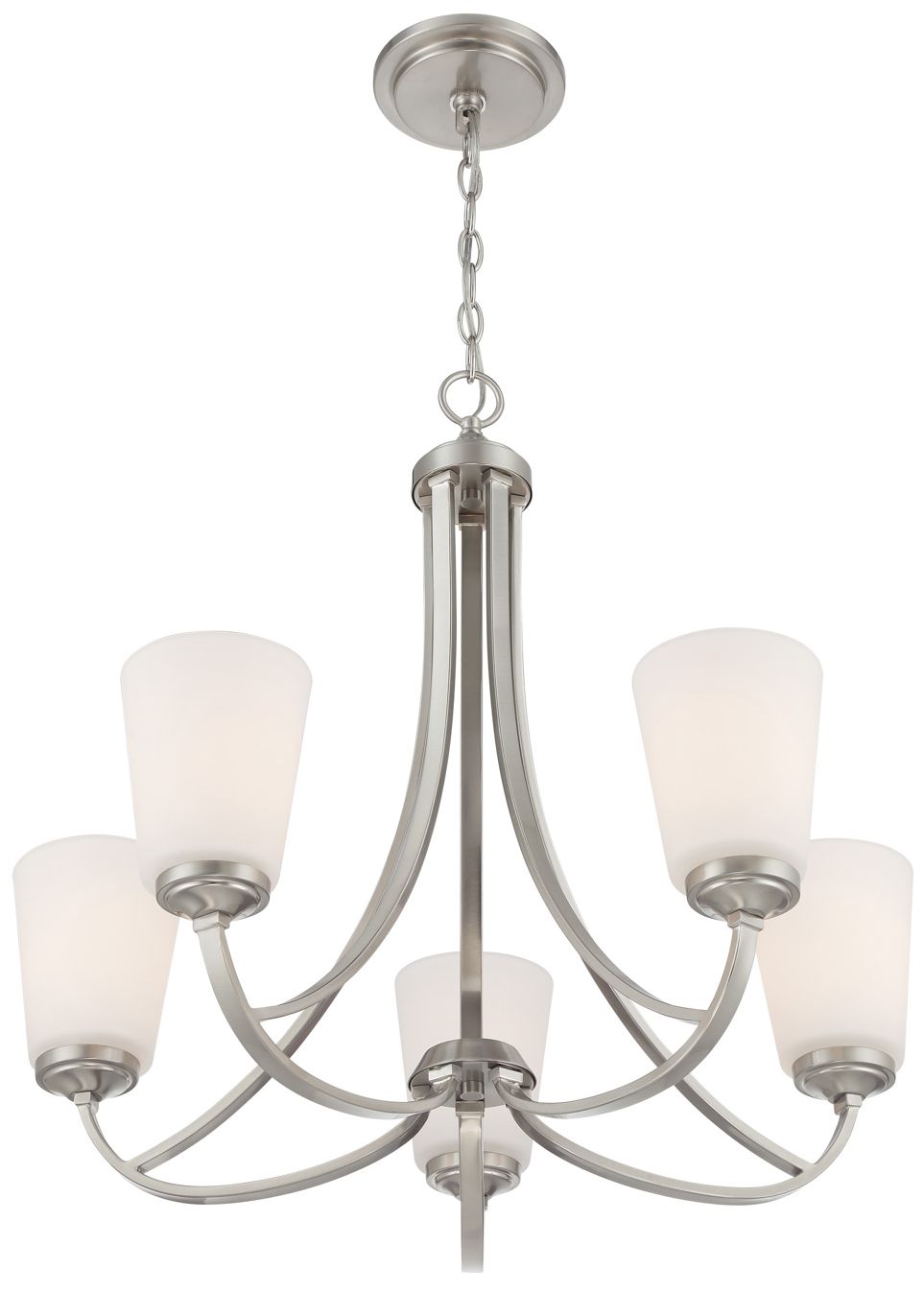 Image 7 Minka-Lavery Overland Park 26" Wide 5-Light Brushed Nickel Chandelier more views