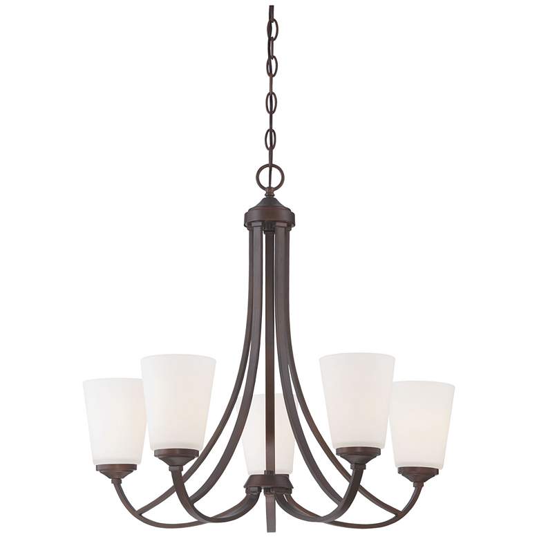Image 1 Minka Lavery Overland Park 26" Wide Vintage Bronze 5-Light Chandelier