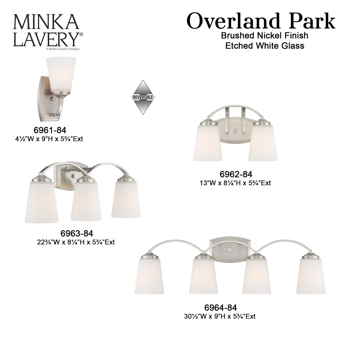 Minka-Lavery Overland Park 3-Light Brushed Nickel Bath