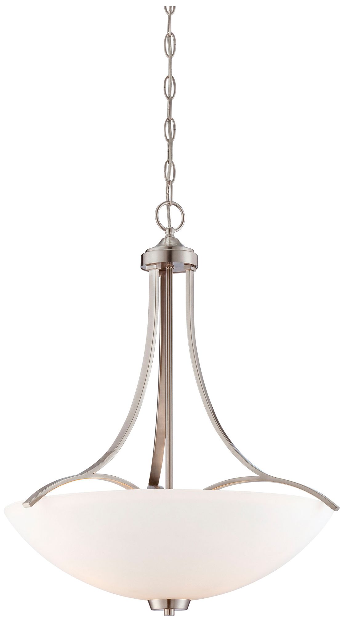 Minka-Lavery Overland Park 3-Light Brushed Nickel Pendant
