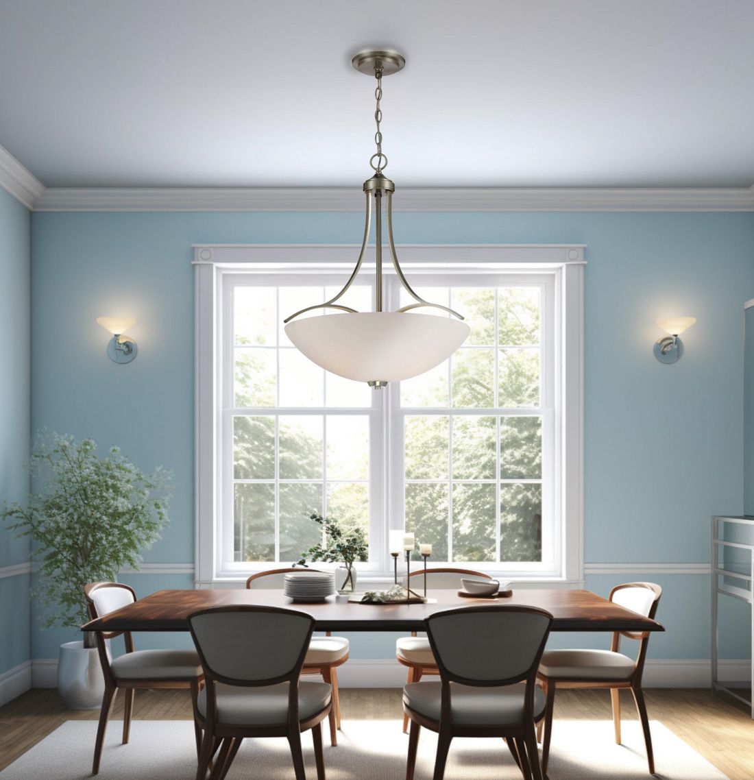 Image 4 Minka-Lavery Overland Park 3-Light Brushed Nickel Pendant more views