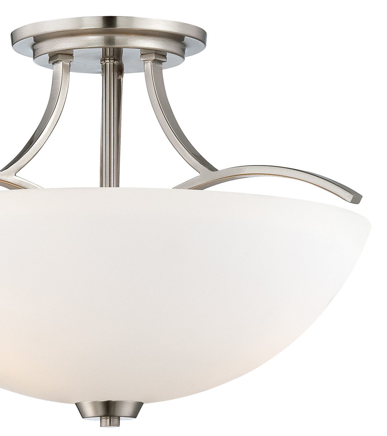 Image 3 Minka-Lavery Overland Park 3-Light Brushed Nickel Semi Flush more views