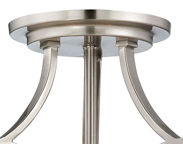 Image 4 Minka-Lavery Overland Park 3-Light Brushed Nickel Semi Flush more views