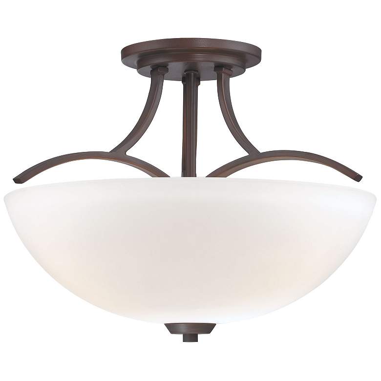 Image 1 Minka-Lavery Overland Park 3-Light Vintage Bronze Semi Flush