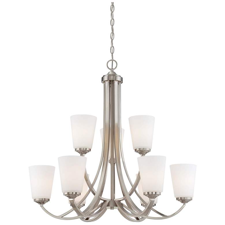 Image 1 Minka-Lavery Overland Park 30" Wide 9-Light Brushed Nickel Chandelier