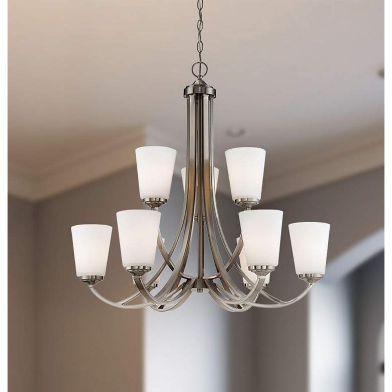 Image 1 Minka-Lavery Overland Park 30" Wide 9-Light Brushed Nickel Chandelier