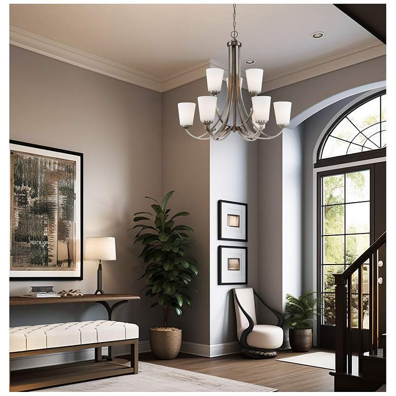Image 3 Minka-Lavery Overland Park 30" Wide 9-Light Brushed Nickel Chandelier more views