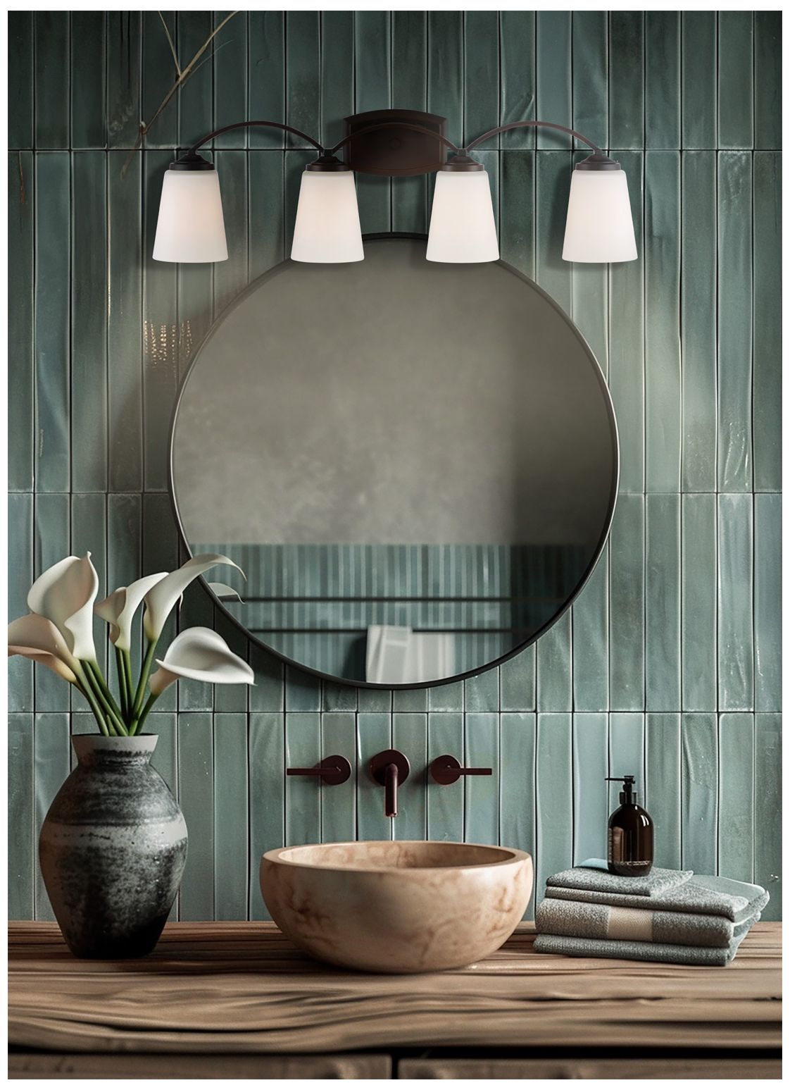 Image 4 Minka-Lavery Overland Park 4-Light Vintage Bronze Bath more views