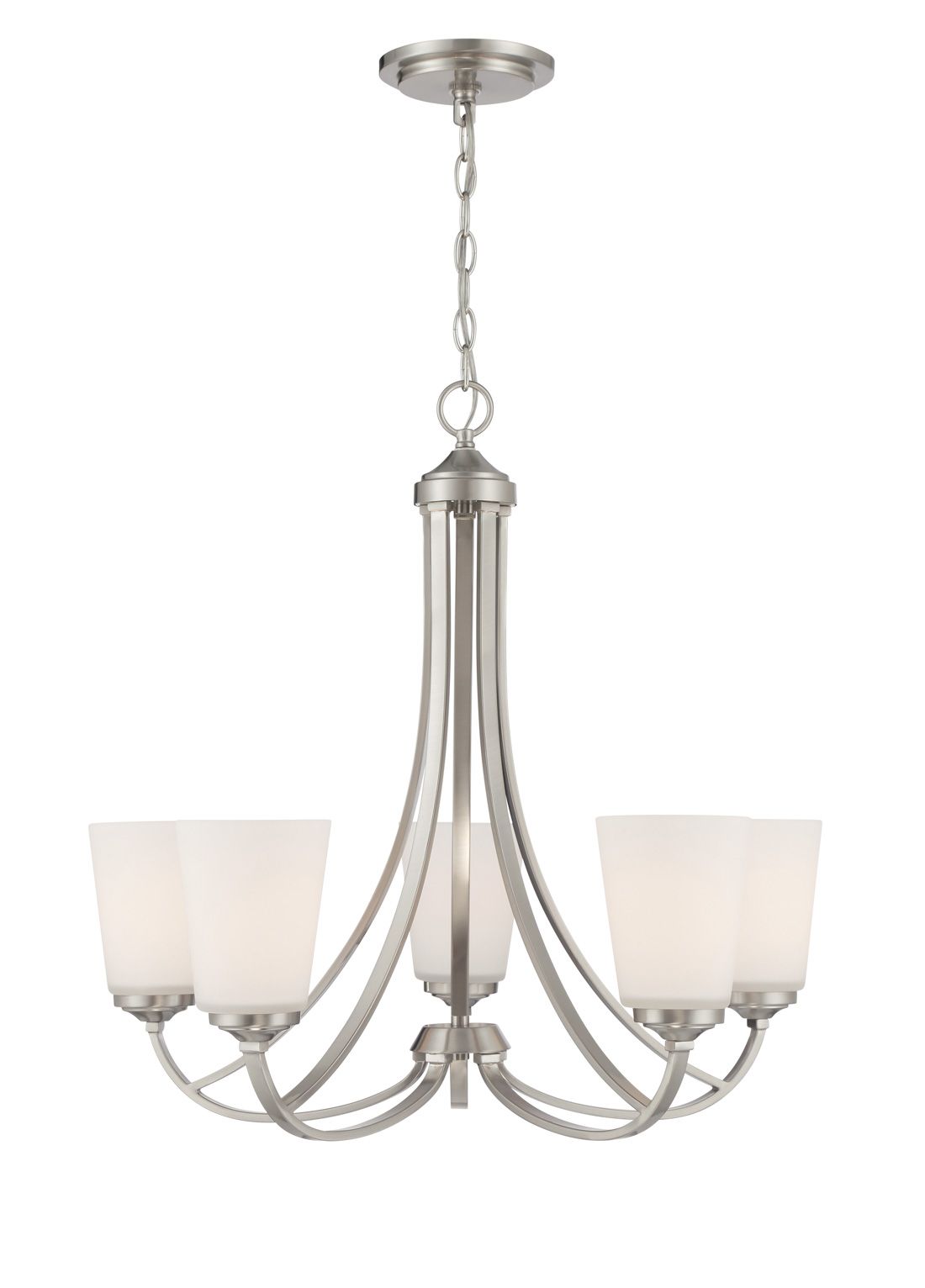 Image 4 Minka-Lavery Overland Park 5-Light Brushed Nickel Chandelier more views