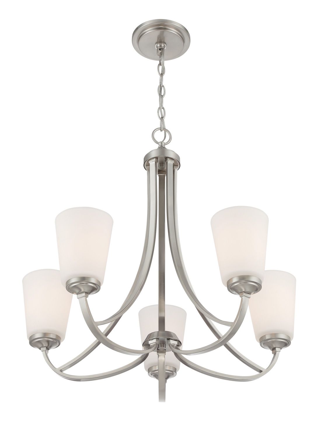 Image 6 Minka-Lavery Overland Park 5-Light Brushed Nickel Chandelier more views