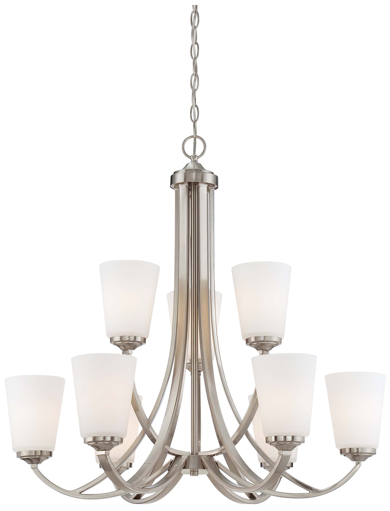Image 2 Minka-Lavery Overland Park 9-Light Brushed Nickel Chandelier