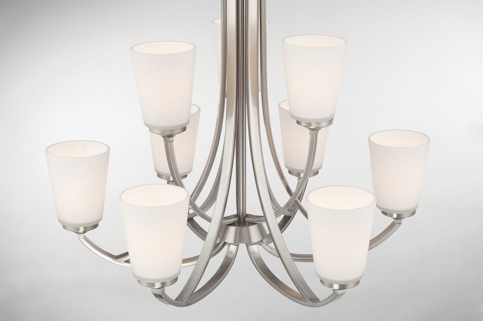 Image 5 Minka-Lavery Overland Park 9-Light Brushed Nickel Chandelier more views