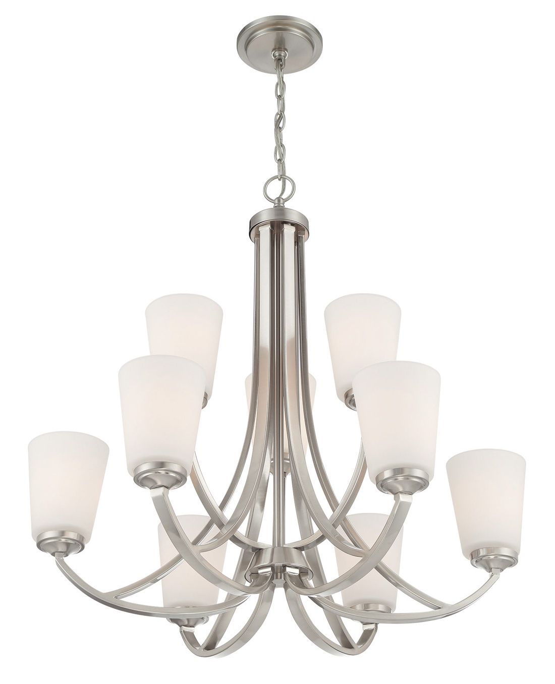 Image 6 Minka-Lavery Overland Park 9-Light Brushed Nickel Chandelier more views