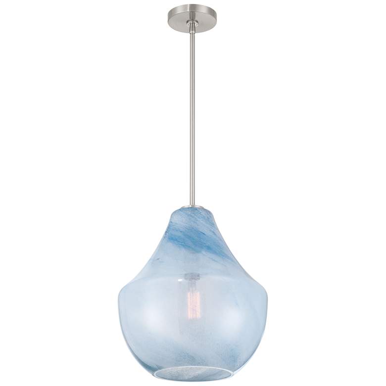 Image 1 Minka-Lavery Pacific 1-Light 14-in Brushed Nickel Indoor Pendant