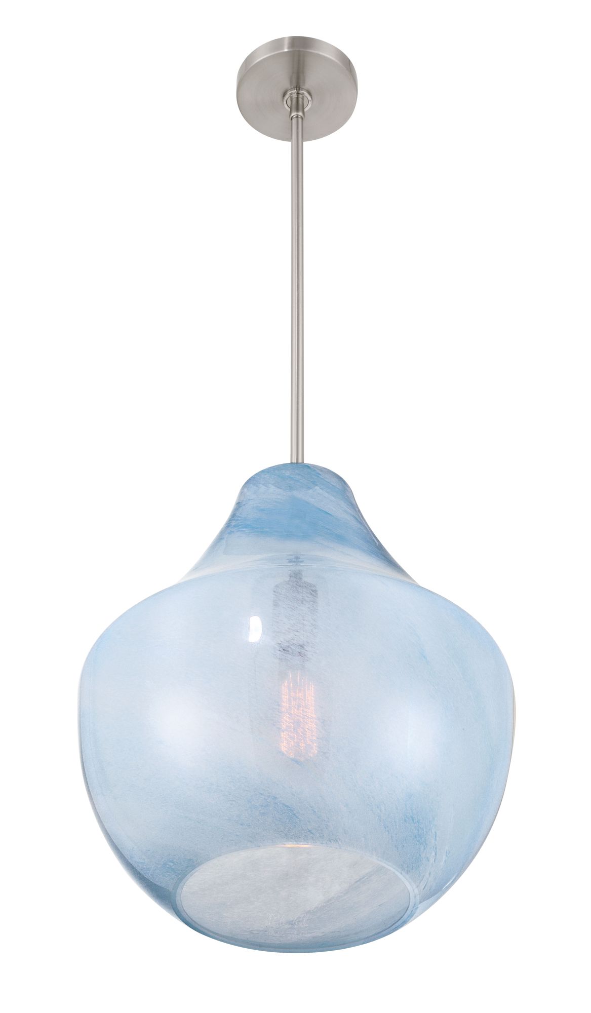 Minka-Lavery Pacific 1-Light 14-in Brushed Nickel Indoor Pendant