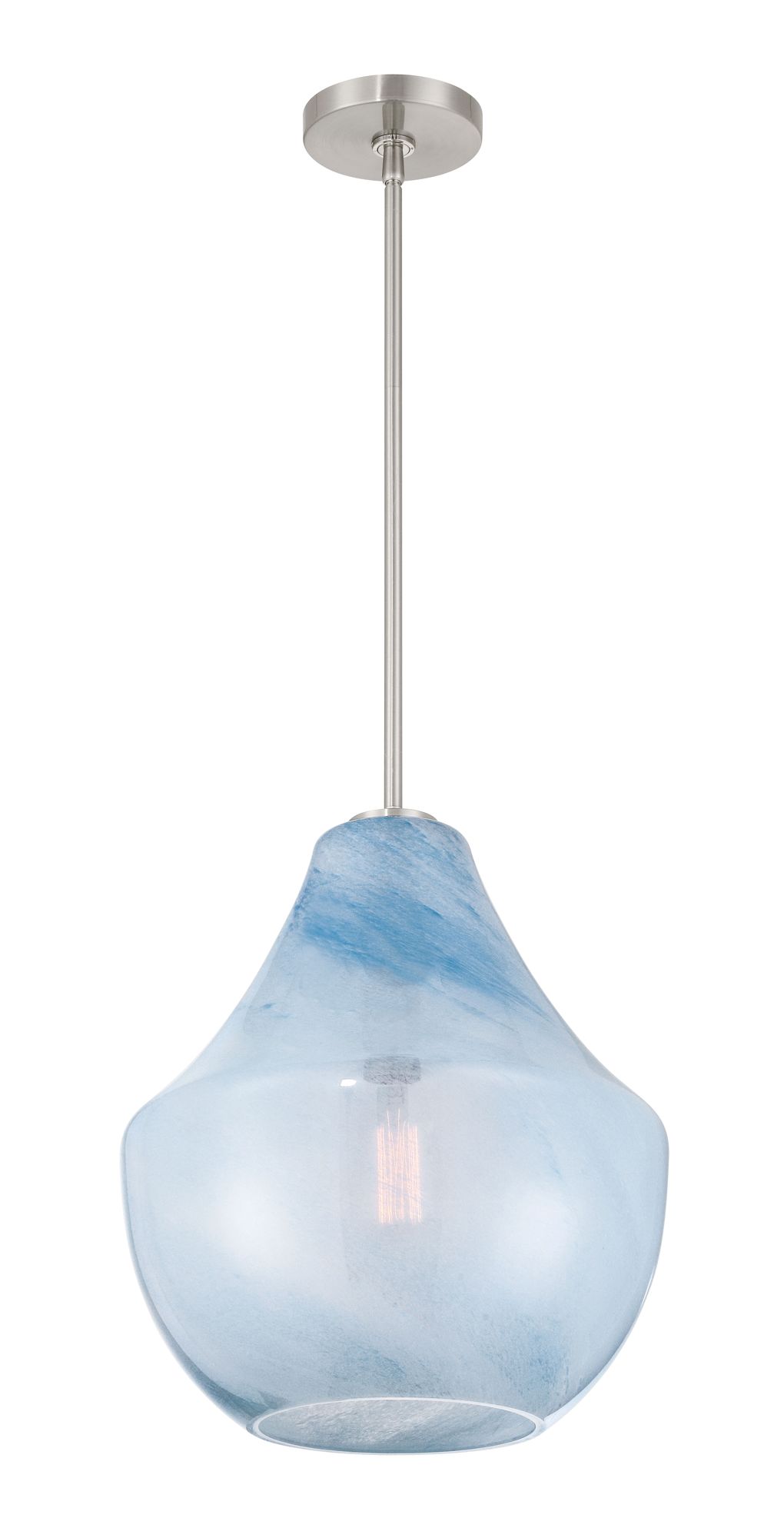 Minka-Lavery Pacific 1-Light 14-in Brushed Nickel Indoor Pendant