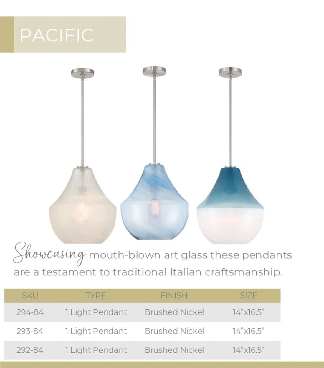 Minka-Lavery Pacific 1-Light 14-in Brushed Nickel Indoor Pendant