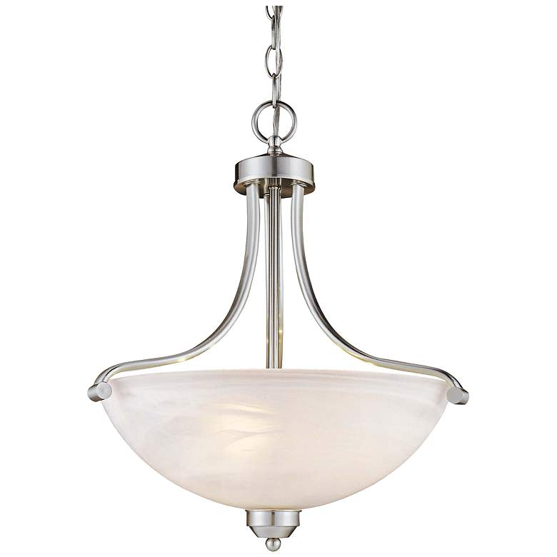 Image 2 Minka Lavery Paradox 18 inch Wide Brushed Nickel Pendant Chandelier