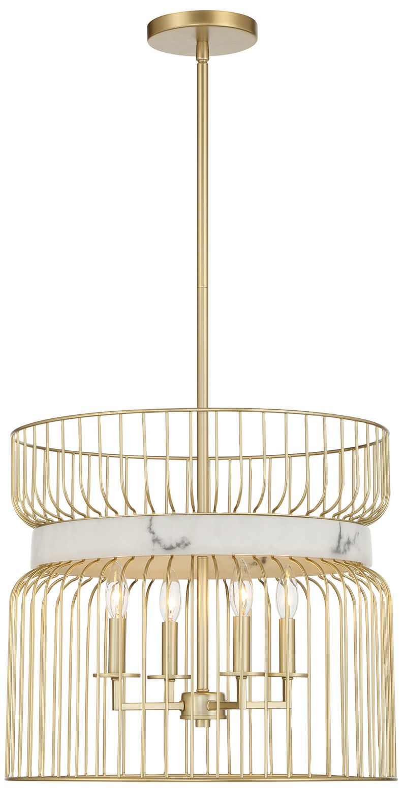 Minka-Lavery Park Slope 4-Light Nouveau Gold Pendant