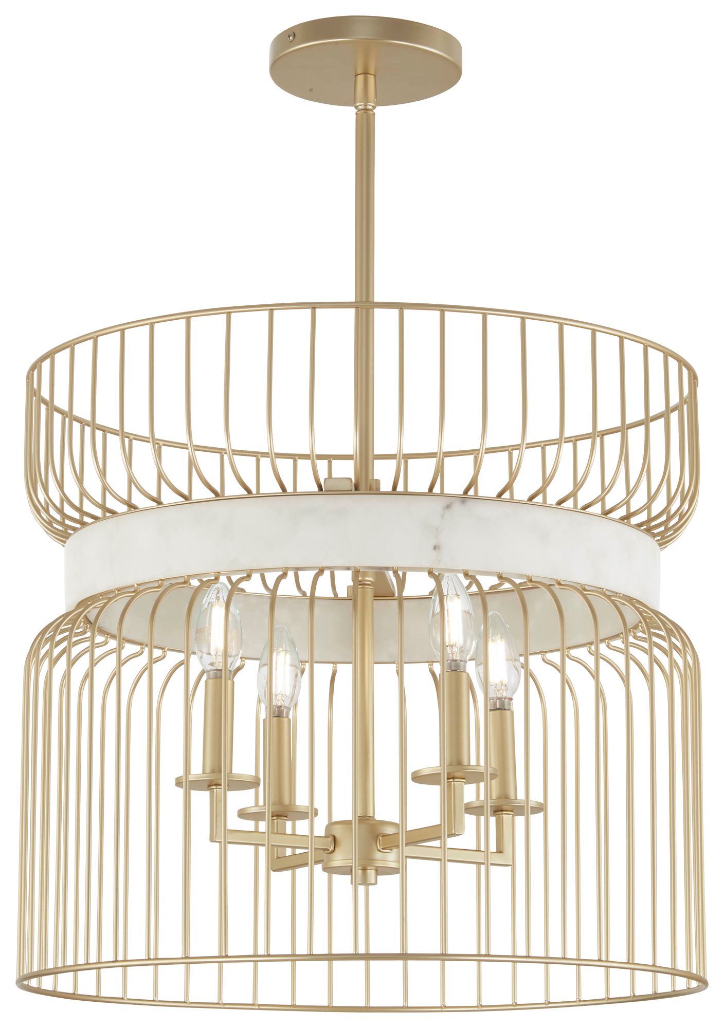Image 5 Minka-Lavery Park Slope 4-Light Nouveau Gold Pendant more views