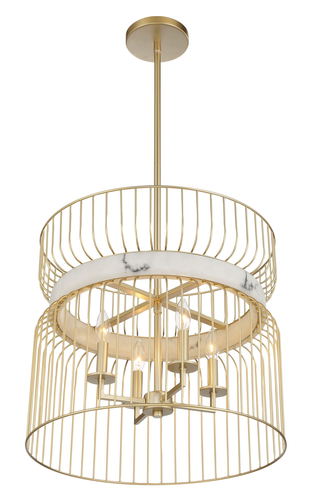 Image 6 Minka-Lavery Park Slope 4-Light Nouveau Gold Pendant more views