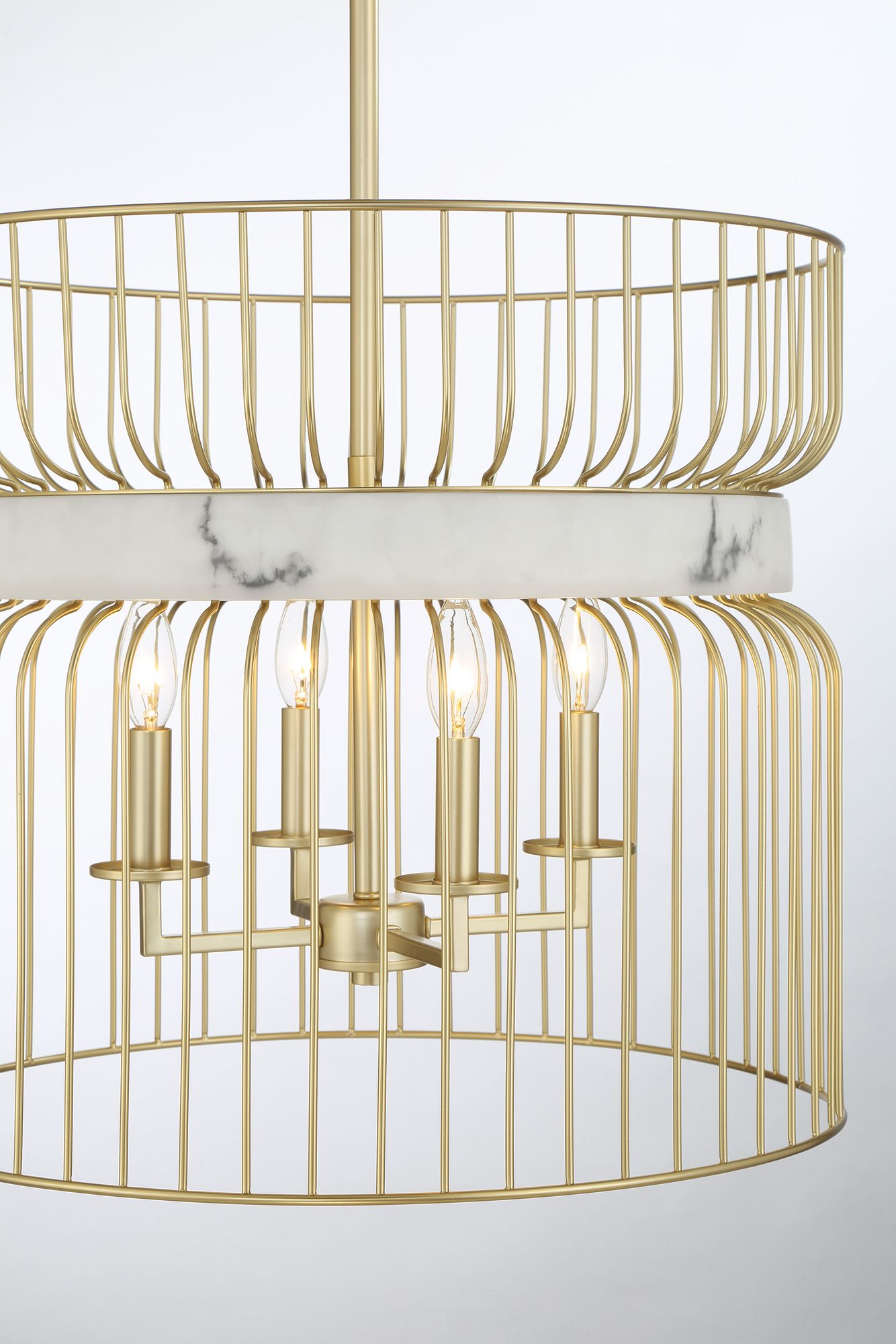 Image 7 Minka-Lavery Park Slope 4-Light Nouveau Gold Pendant more views