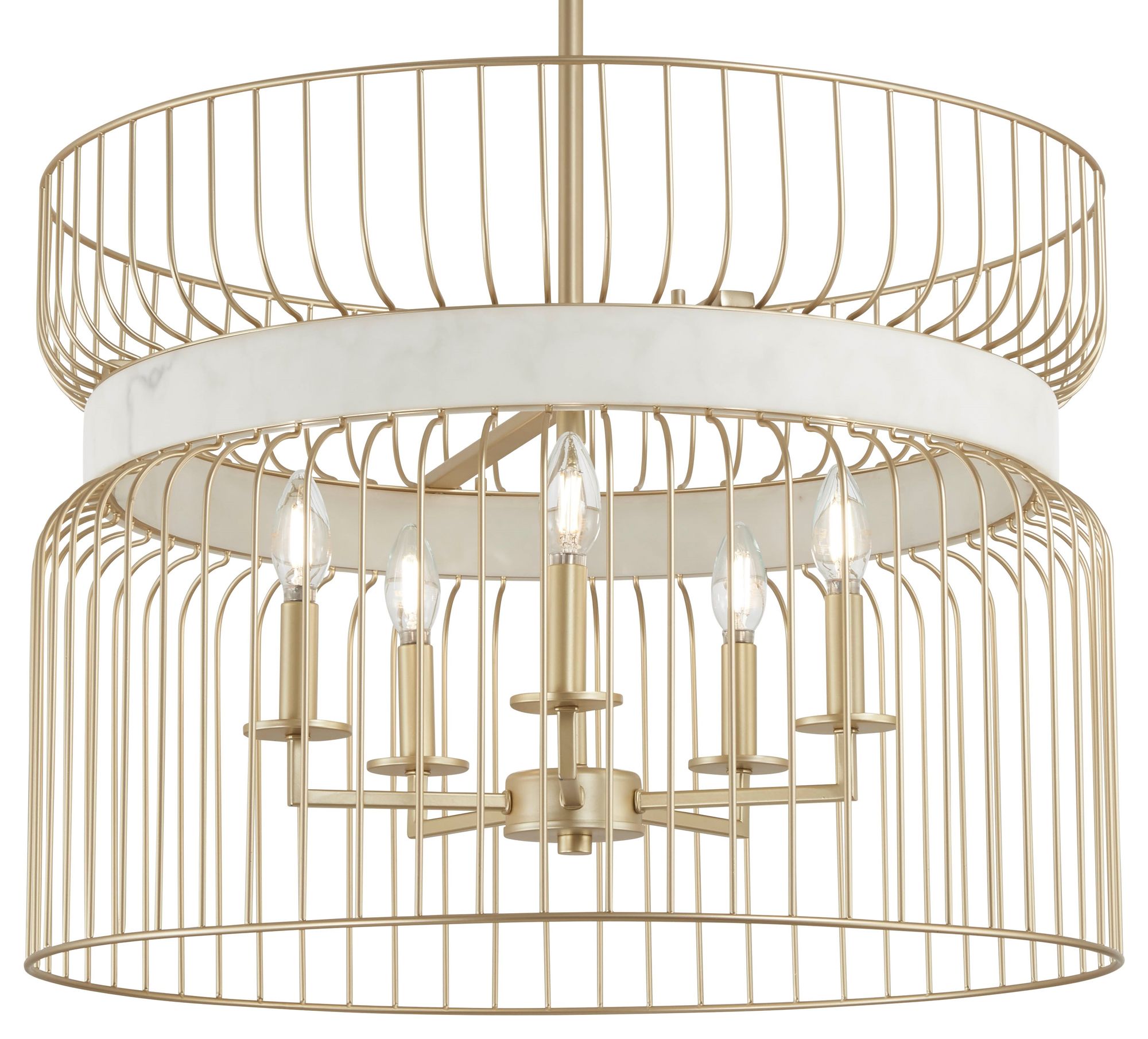 Image 6 Minka-Lavery Park Slope 5-Light Nouveau Gold Pendant more views