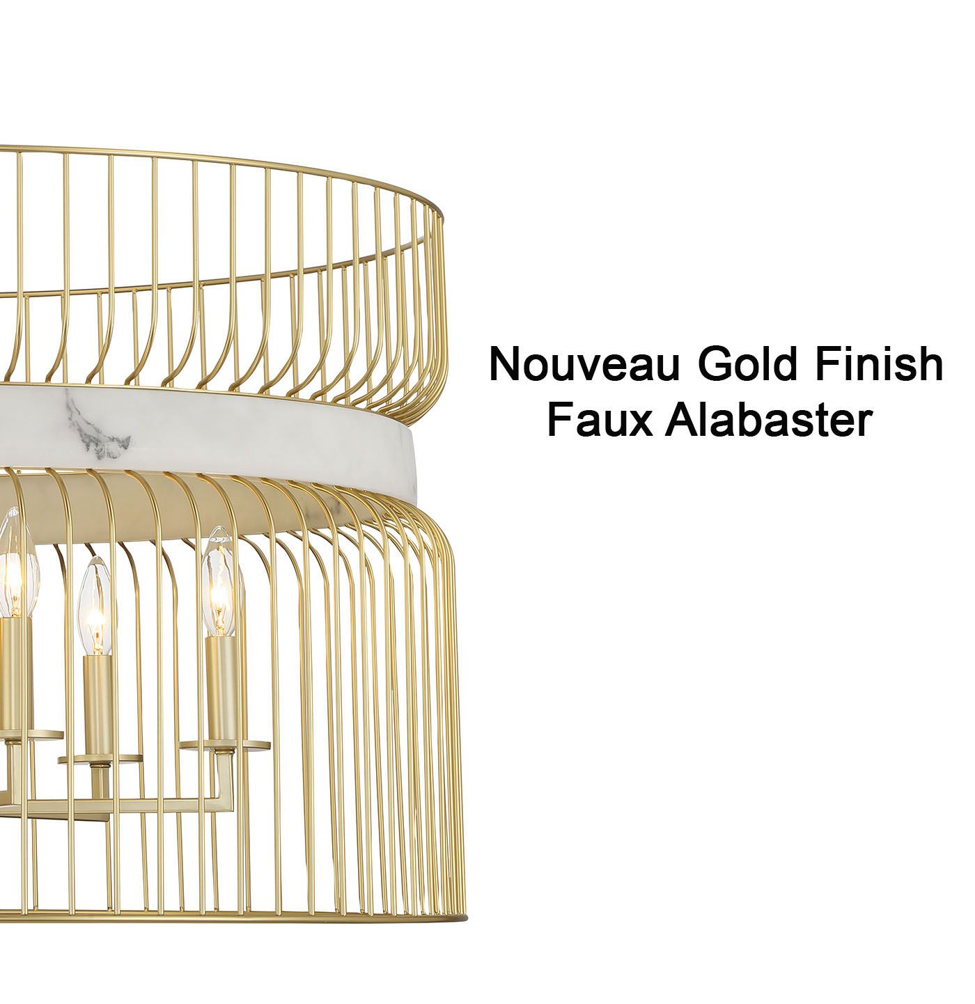 Image 7 Minka-Lavery Park Slope 6-Light Nouveau Gold Pendant more views
