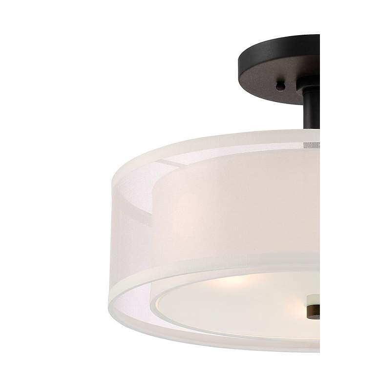 Image 2 Minka-Lavery Parsons 15" 3-Light Sand Coal Semi Flush Ceiling Light more views