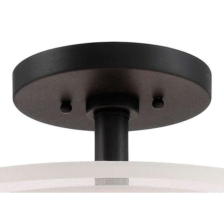 Image 3 Minka-Lavery Parsons 15" 3-Light Sand Coal Semi Flush Ceiling Light more views