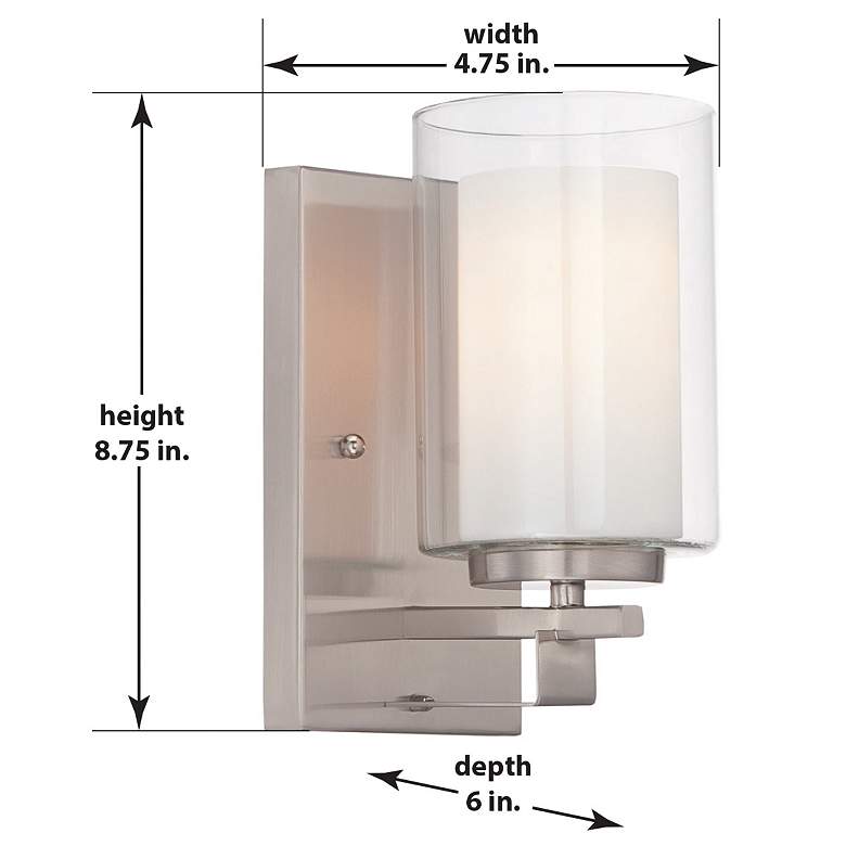 Image 2 Minka-Lavery Parsons Studio 1-Light Brushed Nickel Bath Bar more views