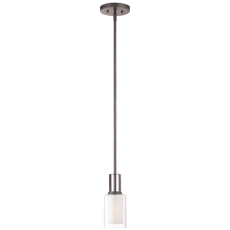 Image 1 Minka-Lavery Parsons Studio 1-Light Smoked Iron Mini Pendant