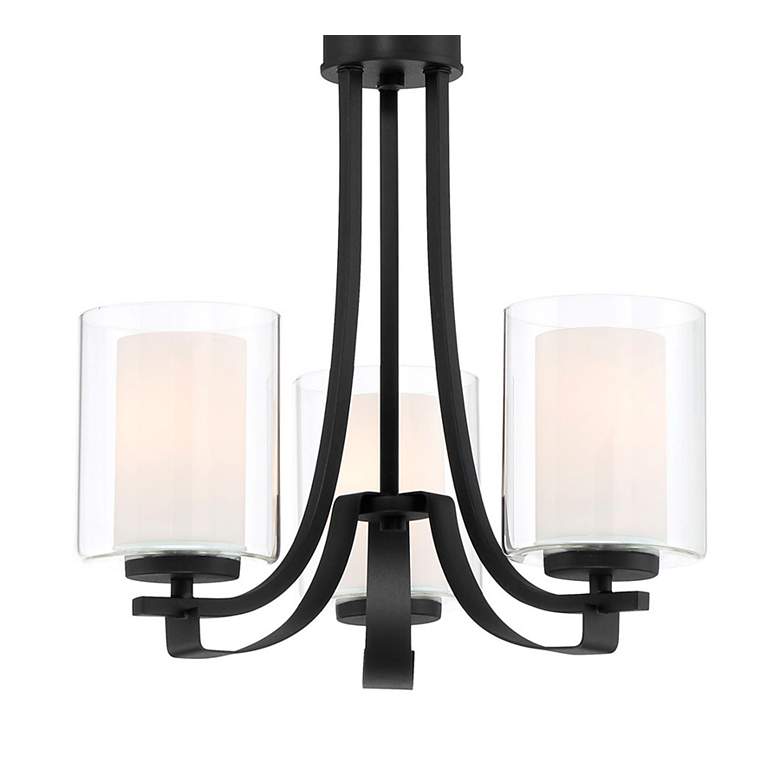 Image 3 Minka Lavery Parsons Studio 18" Sand Black Coal 3-Light Chandelier more views
