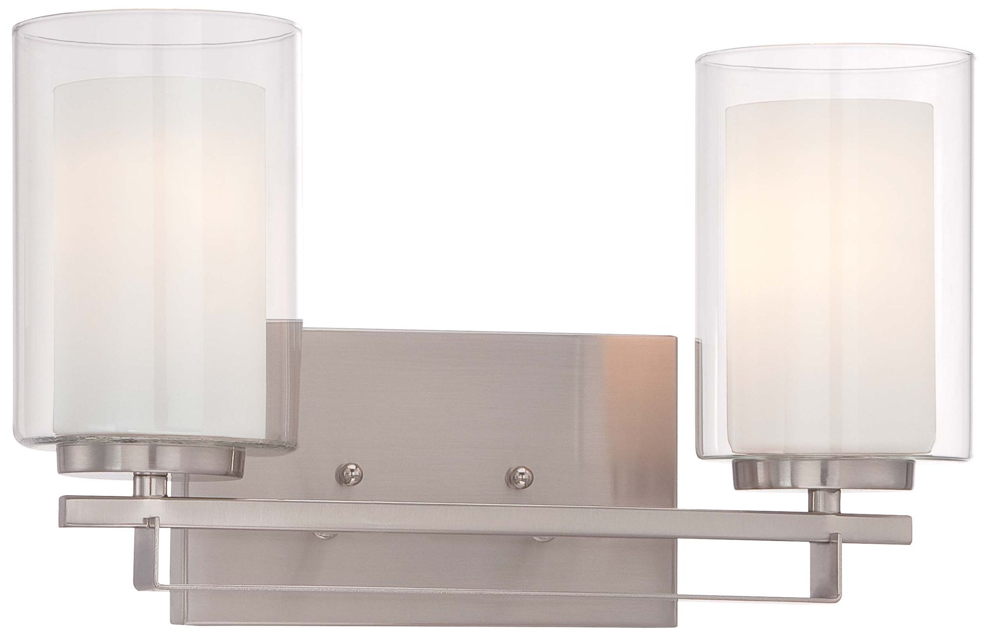 Minka-Lavery Parsons Studio 2-Light Brushed Nickel Vanity Light