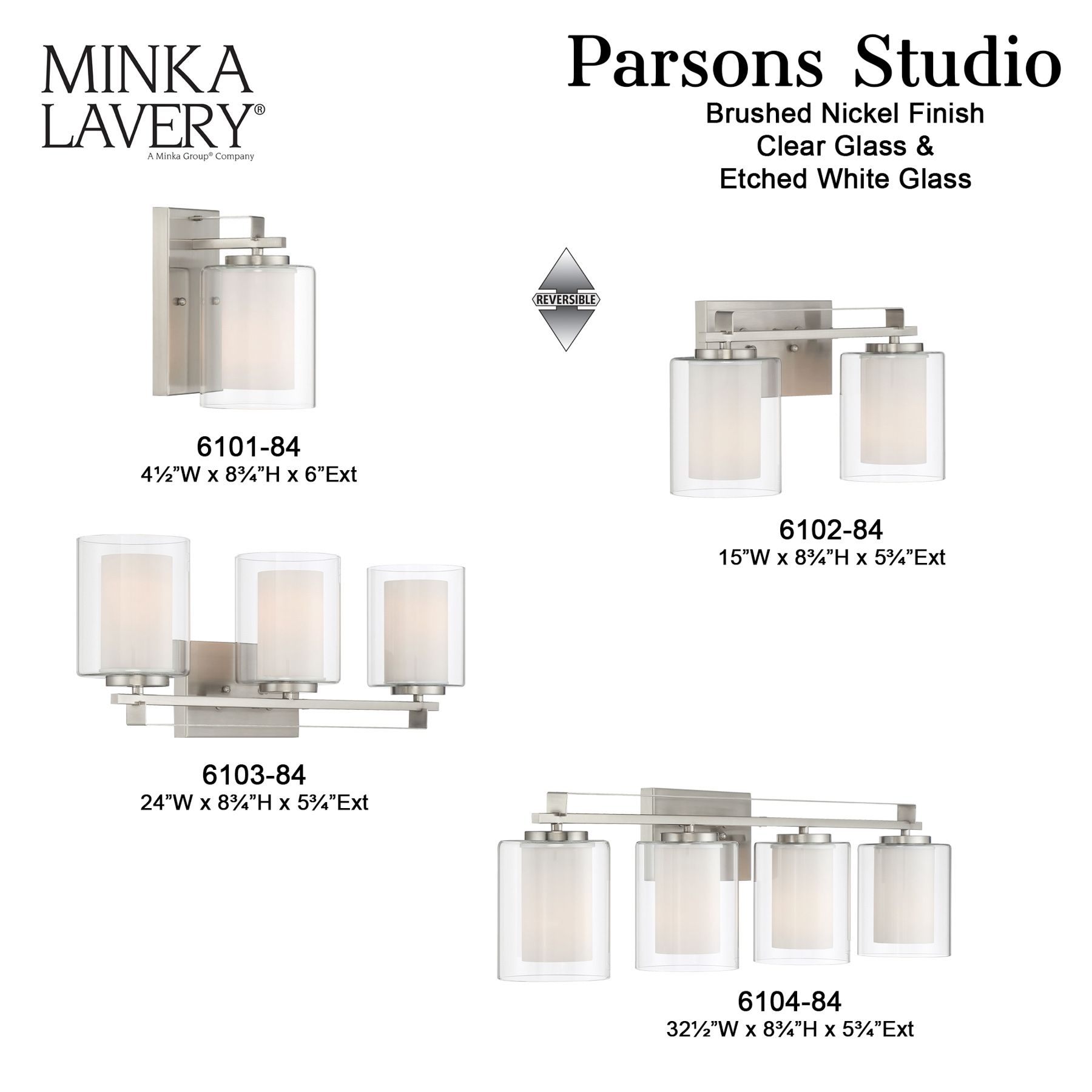 Image 7 Minka-Lavery Parsons Studio 2-Light Brushed Nickel Vanity Light more views