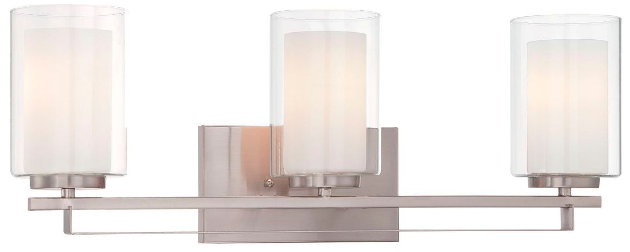 Minka-Lavery Parsons Studio 3-Light Brushed Nickel Bath Bar