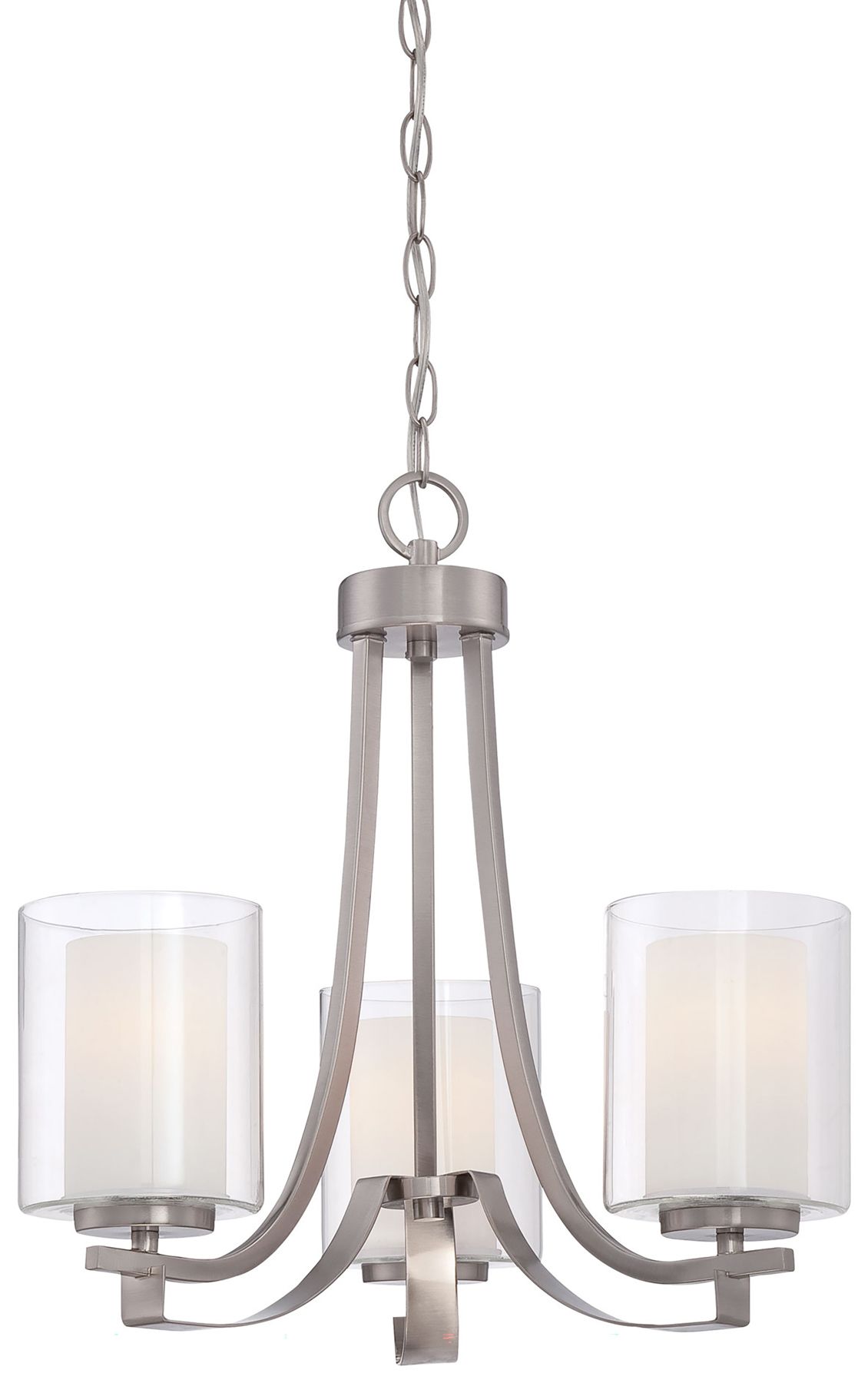 Minka-Lavery Parsons Studio 3-Light Brushed Nickel Mini Chandelier in scene