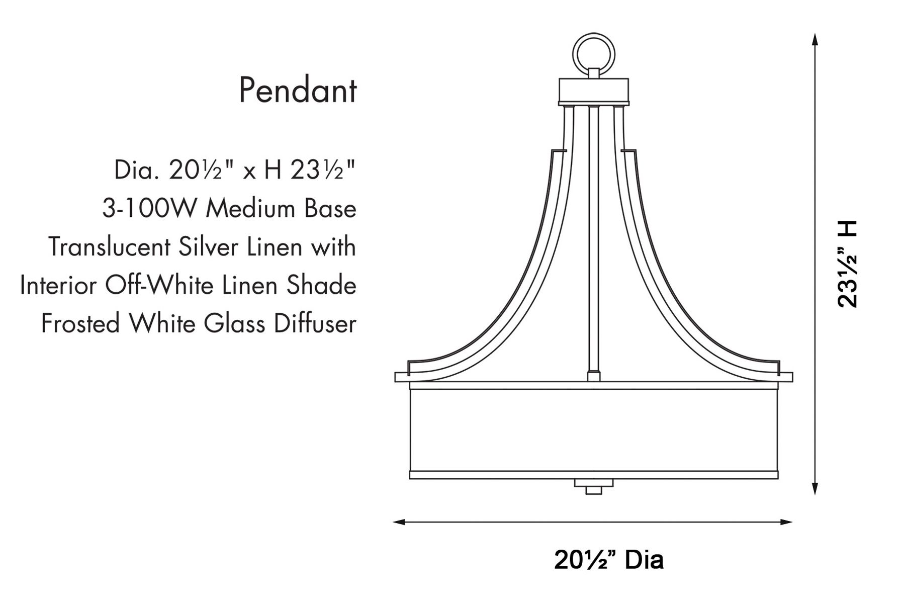 Image 6 Minka-Lavery Parsons Studio 3-Light Brushed Nickel Pendant more views