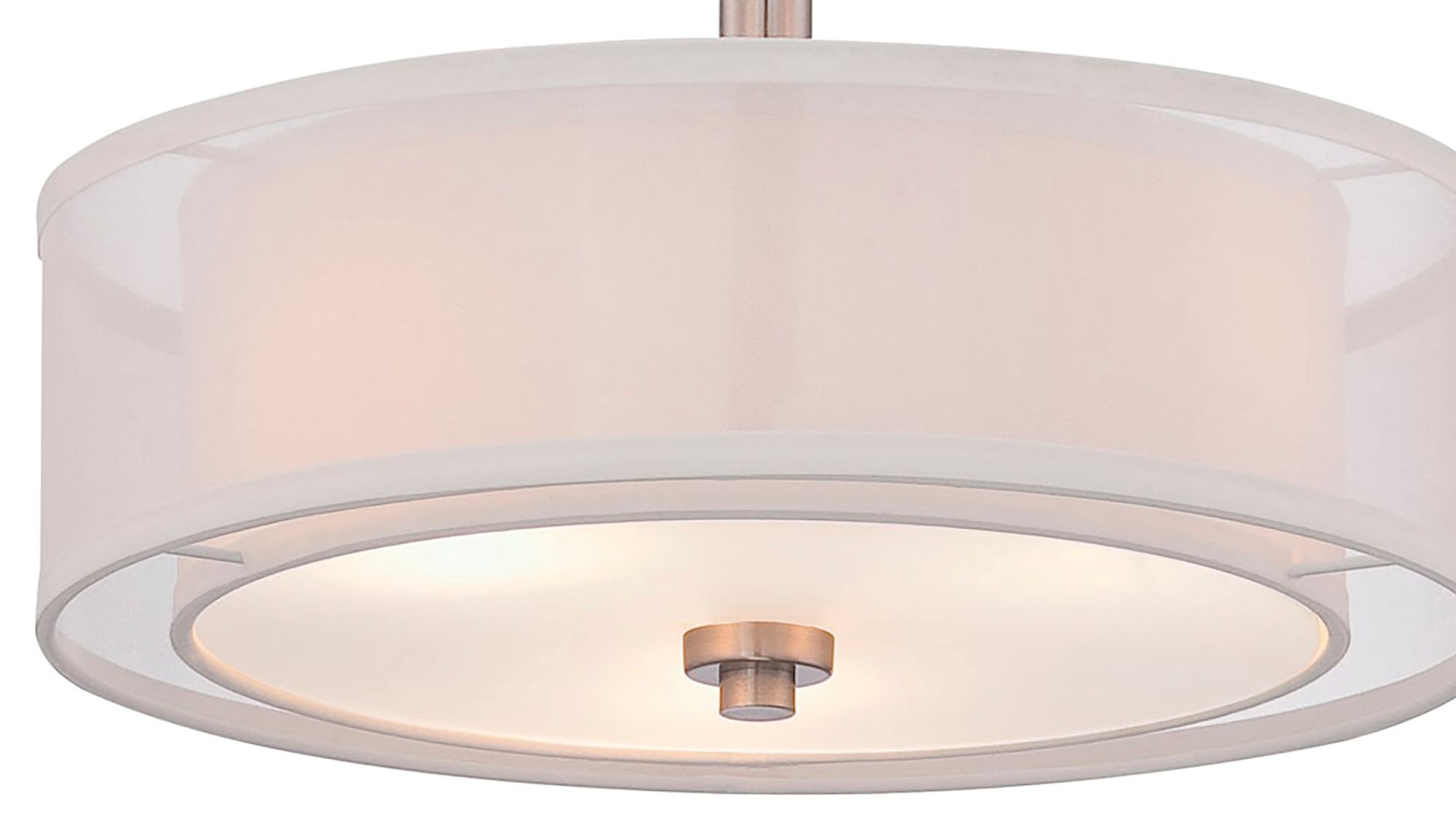 Image 4 Minka-Lavery Parsons Studio 3-Light Brushed Nickel Semi Flush with Shade more views