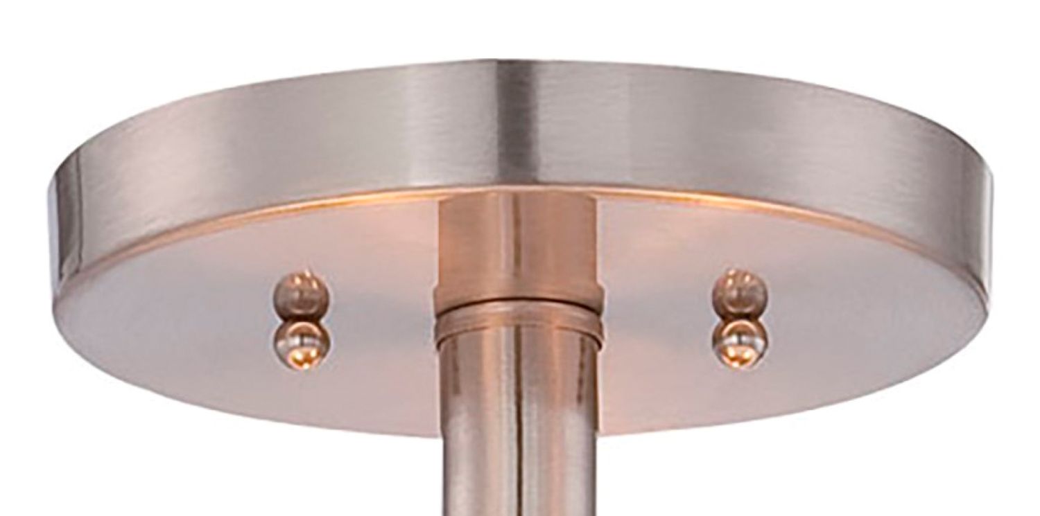 Image 5 Minka-Lavery Parsons Studio 3-Light Brushed Nickel Semi Flush with Shade more views