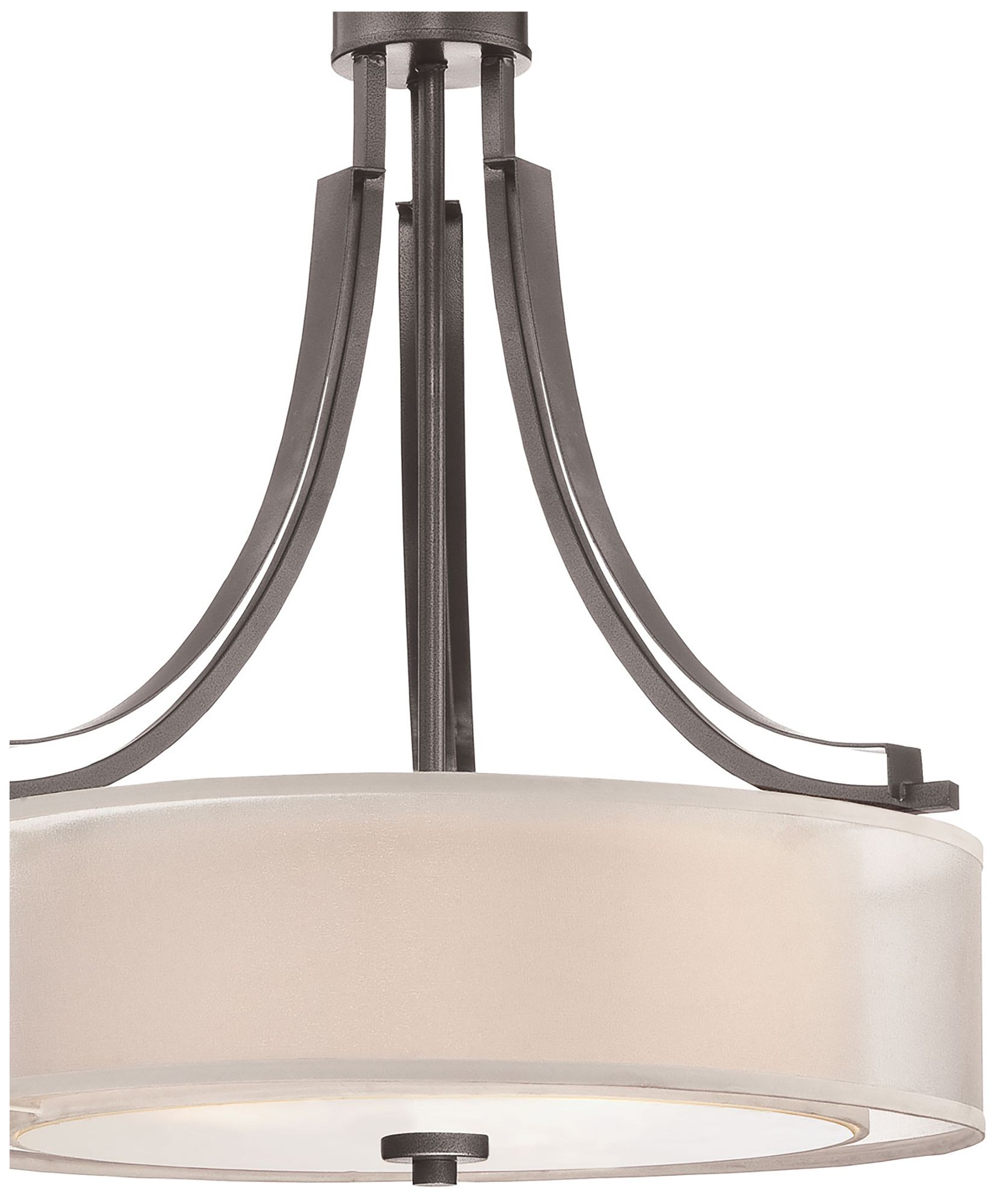 Image 5 Minka-Lavery Parsons Studio 3-Light Smoked Iron Pendant with Glass Shades more views