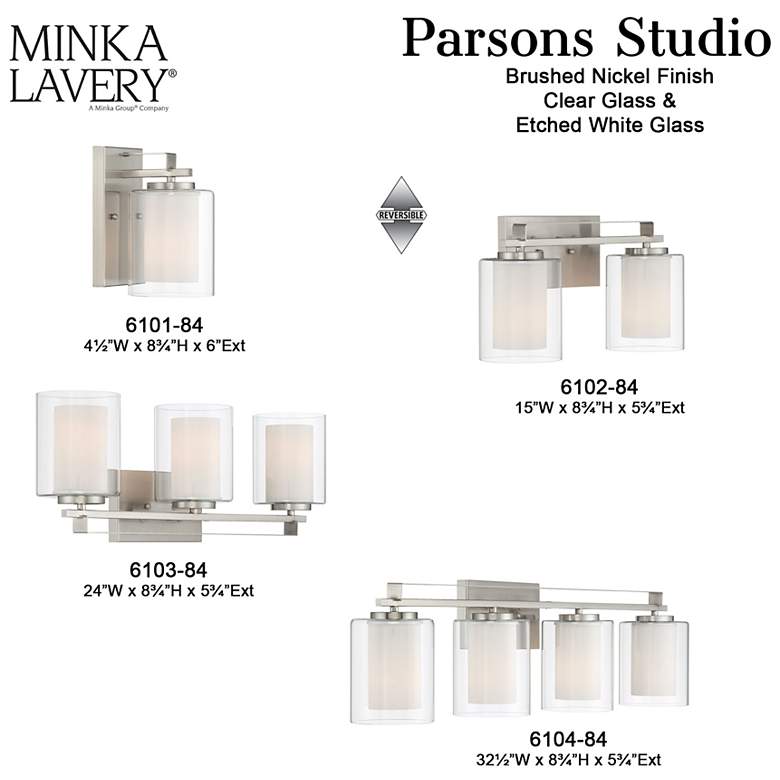 Image 7 Minka-Lavery Parsons Studio 32 1/2" Wide Brushed Nickel Bath Bar more views