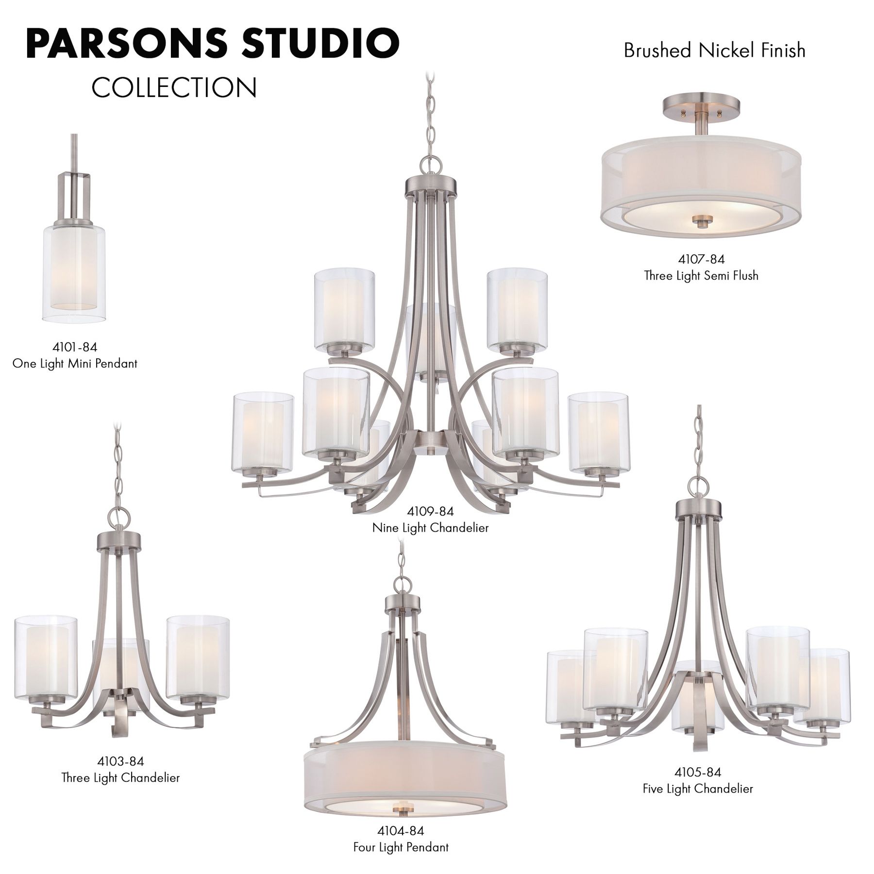 Minka-Lavery Parsons Studio 4-Light Brushed Nickel Bath Bar