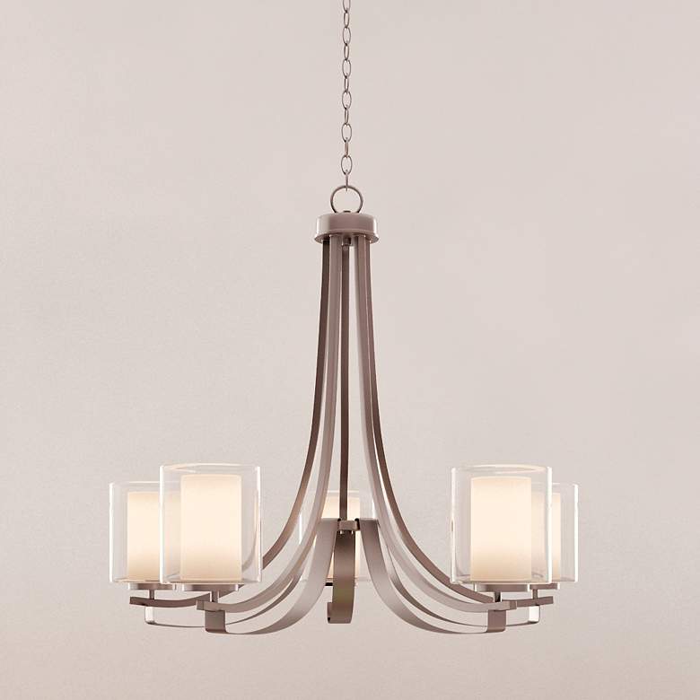 Image 1 Minka-Lavery Parsons Studio 5-Light Brushed Nickel Chandelier