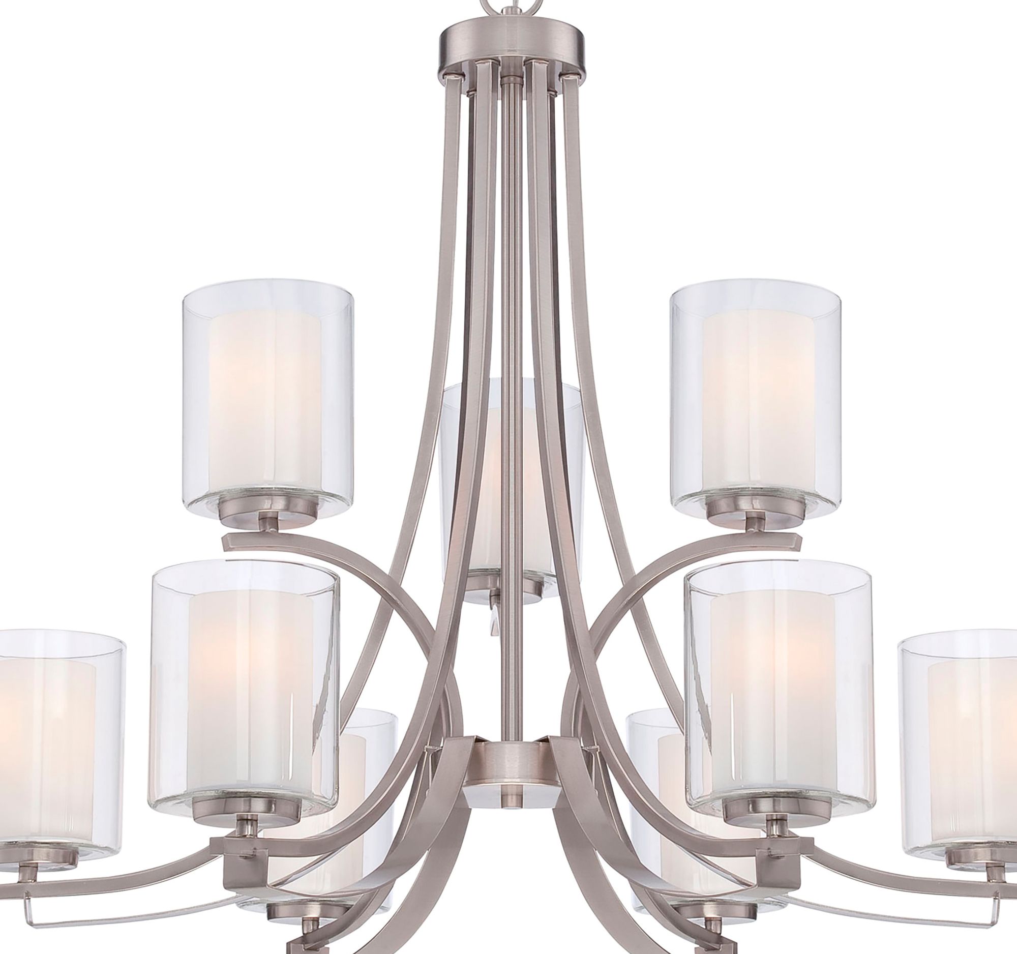 Image 5 Minka-Lavery Parsons Studio 9-Light Brushed Nickel Chandelier more views