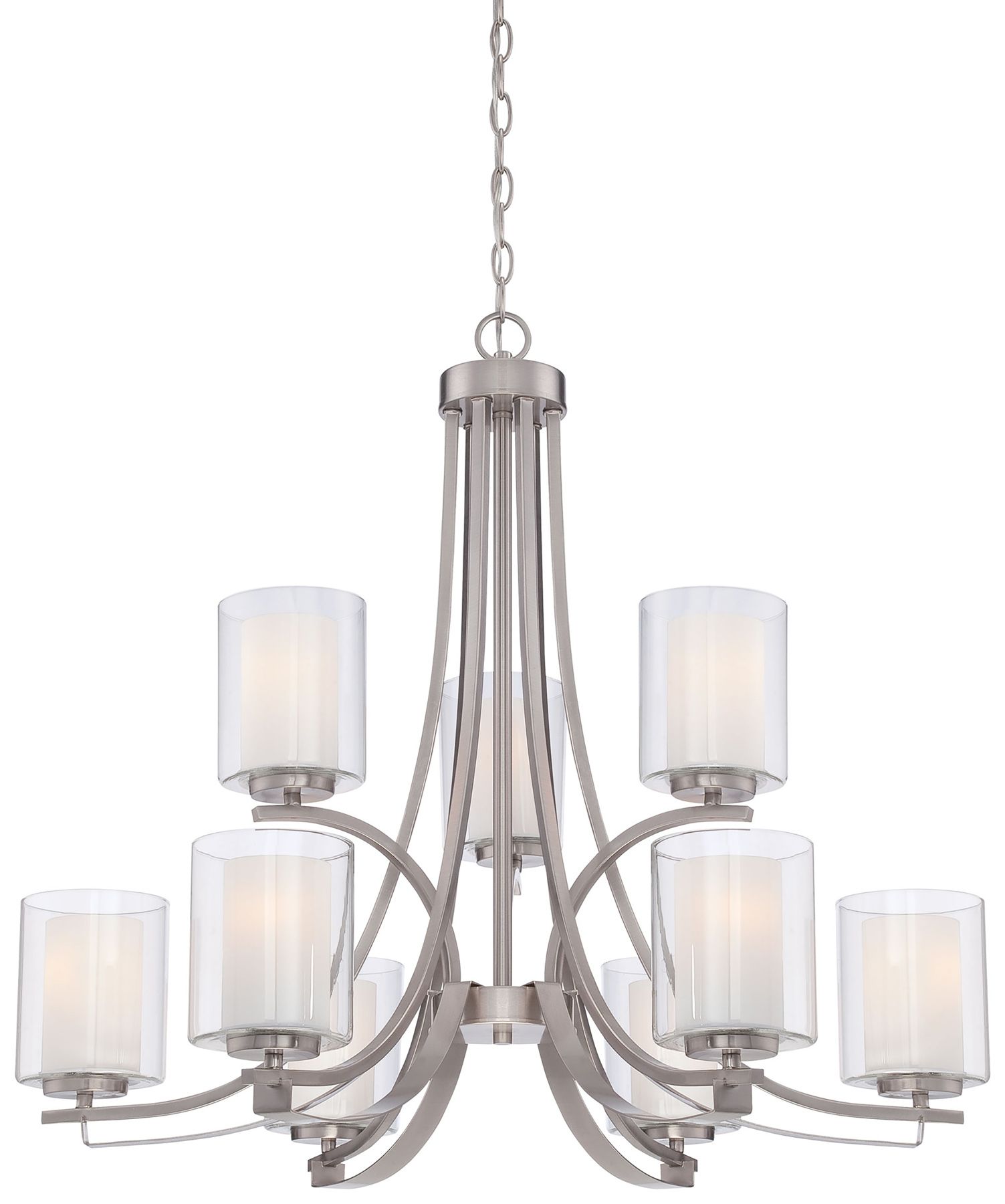 Minka-Lavery Parsons Studio 9-Light Brushed Nickel Chandelier