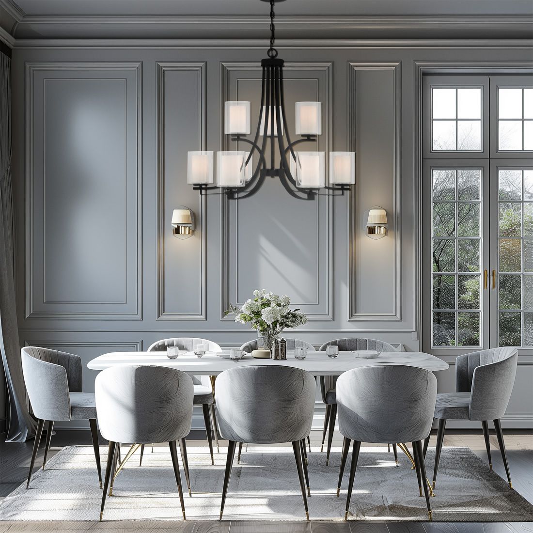 Image 3 Minka-Lavery Parsons Studio 9-Light Sand Coal Chandelier more views