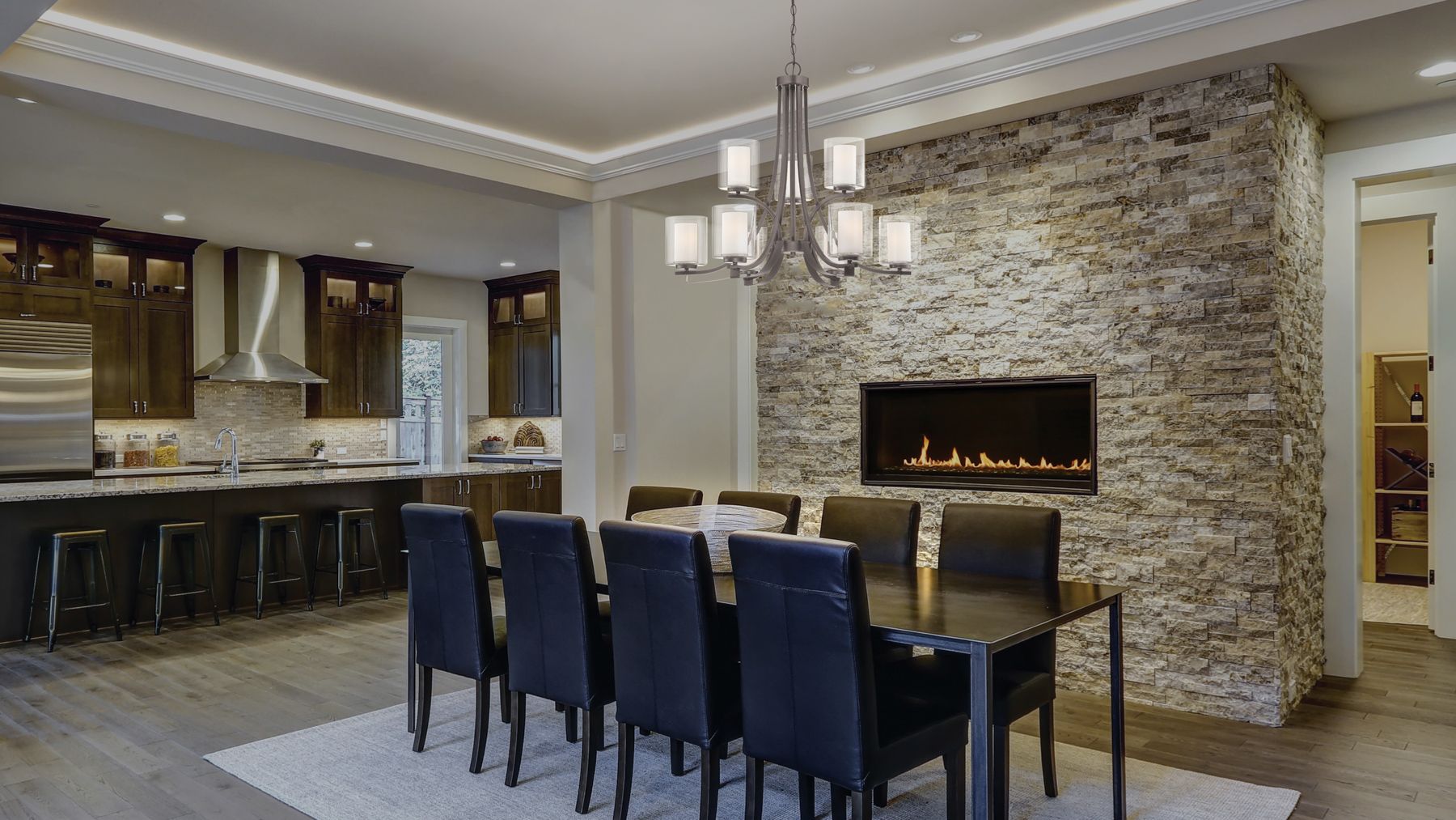 Image 4 Minka-Lavery Parsons Studio 9-Light Smoked Iron Chandelier with Shades more views