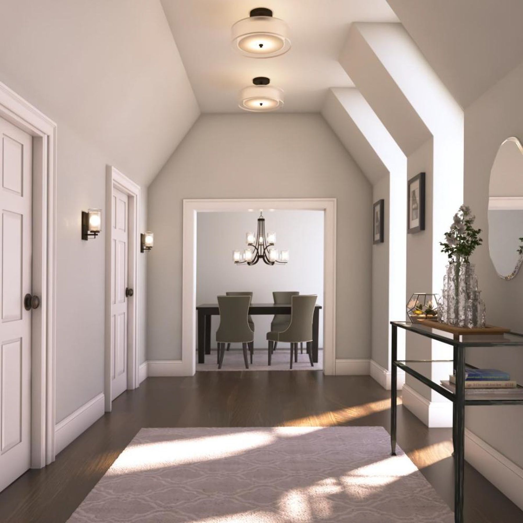 Image 5 Minka-Lavery Parsons Studio 9-Light Smoked Iron Chandelier with Shades more views